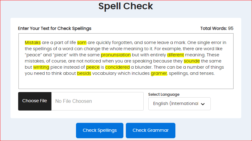 Check correct spelling word