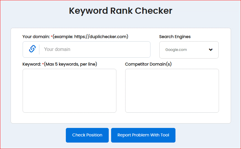 keyword position checking